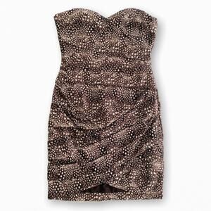 BCBGMaxAzria Strapless Brown Dress
